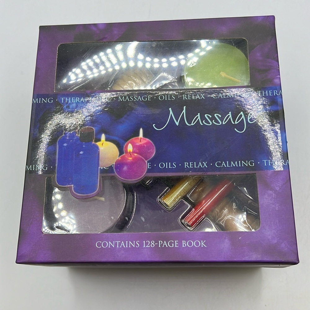 NWT Top That Massage Box With Book Oils Relax Gift Candle Christmas Birthday